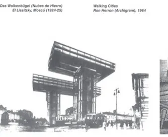 Fig. 3. Das Wolkenbügel, El Lissitzky, 1925: Desde el fotomontaje  se visualiza una propuesta de oposición a la tipología de rascacielo  americano