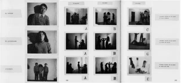 Figura 1. Ricostruzione “teatrale” dell’uccisione di Re Cecconi, L’arma dell’immagine, Mazzotta, 1977.