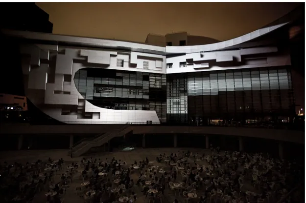 Figure 3. Video mapping performance by antivj in Songdo (2009).