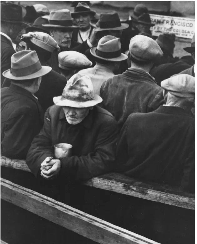 Figura 1. Dorothea Lange, White Angel Breadline, San Francisco, 1932. Black and white