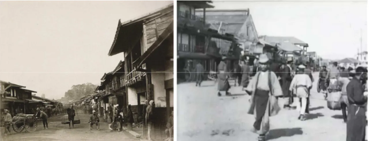Fig. 11 Un fotogramma del film “dal vero” Le printemps au Japon (The Japanese Fil m, n