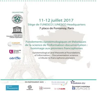 Fig. 1. Cartaz de divulgação do 11e Colloque international d’ISKO-France &lt;http://www.isko-france.asso.fr/colloque2017/en/homepage/&gt;