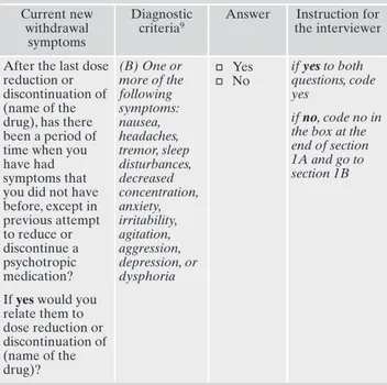 Table 2. First row of module DID-W1-WS1, section a. Current new 