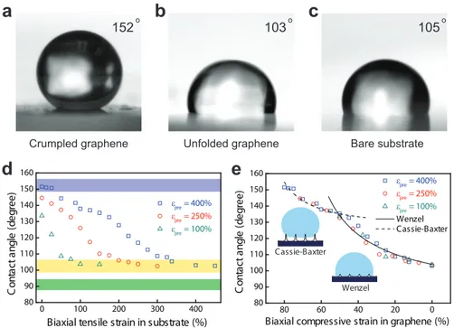 Fig  2.  Stretchable  graphene  coatings  capable  of  superhydrophobicity  and  tunable  wettability