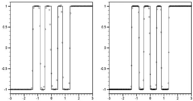 Figure 4.7. One-dimensional cut along the y axis for (4.9) with the initial condition