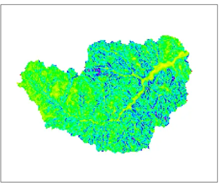 Figure 4.11: Example of distribution of the saturated water coneten the Little Washita