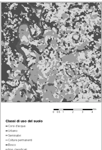 Figura 9.  Cures Sabini: carta di uso del suolo. 