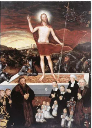 Fig. 8 Auferstehung Christi mit der Familie des Dr. Leonhard Badehorn (1559), in Vergessene