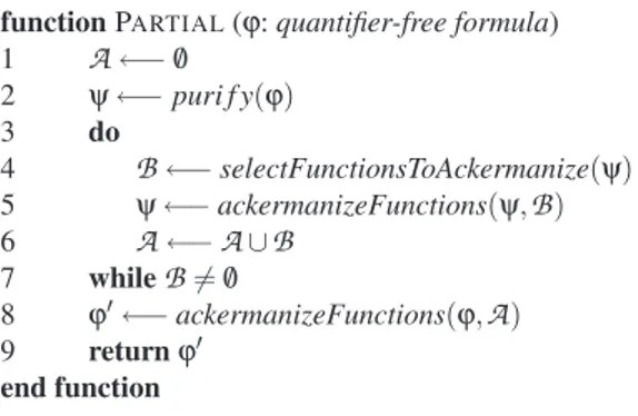 Fig. 6. High-level description of the P ARTIAL algorithm