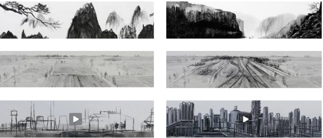 Fig. 6 Qiu Anxiong 丘黯雄, frame tratti da Temptation of the land (Shanhe mengying 山河梦影), video animazione,  13 minuti, 2009