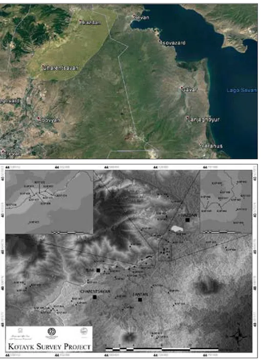 Figura 1. L’area di indagine della missione italo-armena