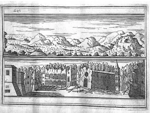 Fig. 7. Guillaume Desnoues and Domenico Guglielmini, Drawing of the Piazza di S. Benedetto 