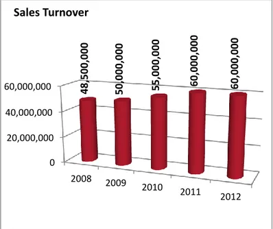 Figure 1: Sales Turnover and Staff trends. 