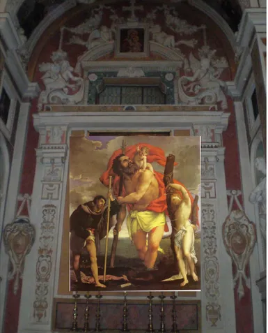 Fig. 15. Cappella Casali, Loreto, Basilica della Santa Casa, ricostruzione con I SS. Cristoforo, 
