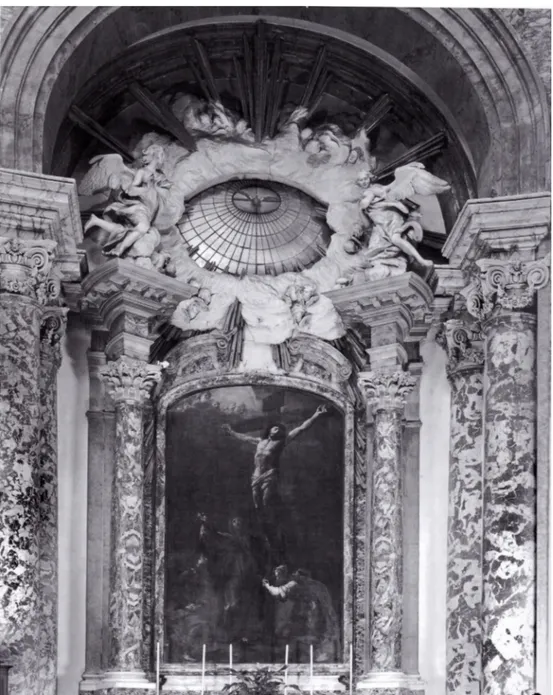Fig. 10. Domenico Antonio Giosafatti, attribuito, Altare del Crocifisso, Macerata, chiesa di  San Filippo Neri