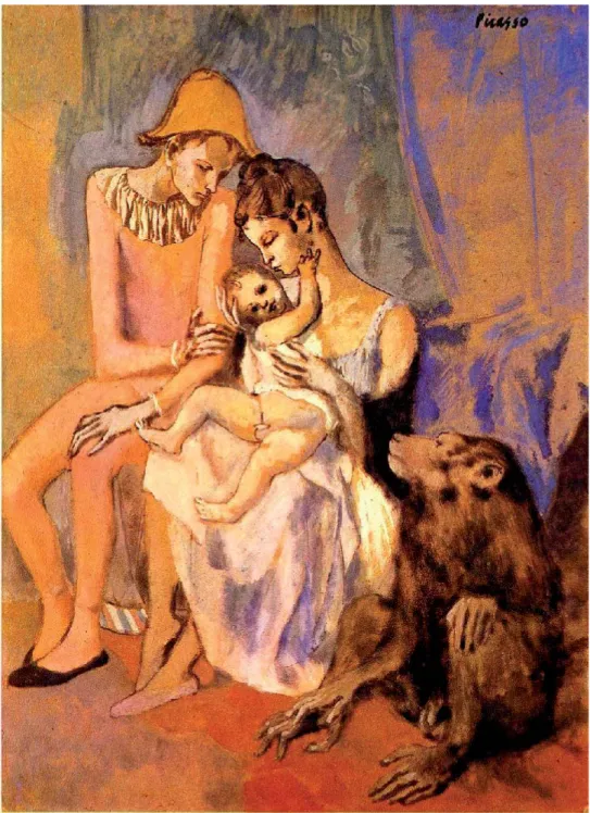 Fig. 1. P. Picasso, Famiglia di acrobati, 1905, cm 104 x 75, Göteborgs, Konstmuseum