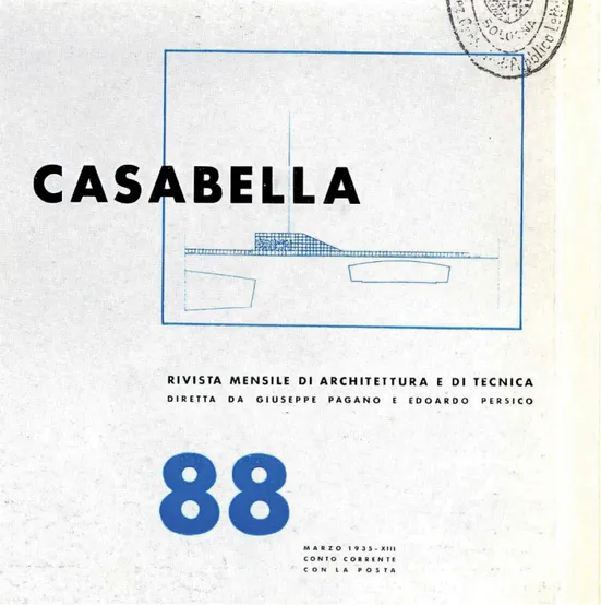 Fig. 11. Frontespizio della rivista «Casabella», marzo 1935