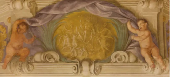 Fig. 6. Carlo Antonio Rambaldi,  Il trionfo di Bacco, Macerata, Palazzo Buonaccorsi