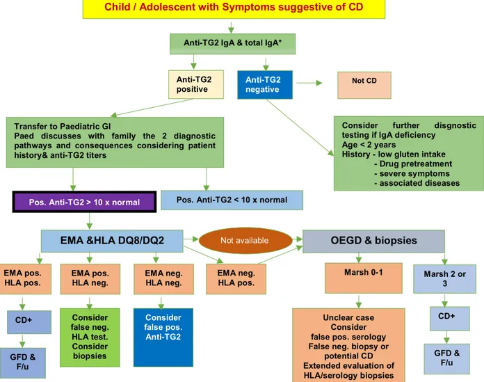Figure  5:  Symptomatic  patient.  CD=celiac  disease;  EMA=endomysial  antibodies; 