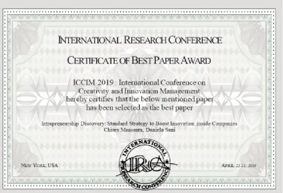 Figure 1.2 Certificate of Best Paper 