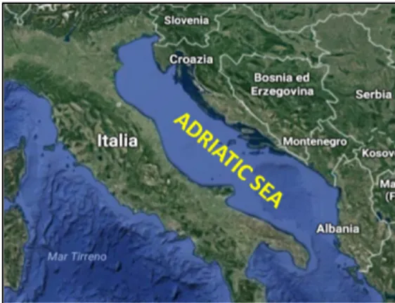 Figure 2. Map of Adriatic Sea. 
