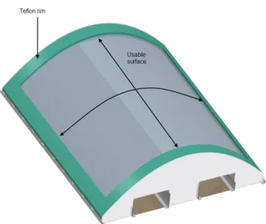 Figure 2.8: Effective surface of the final fiberglass structure [ 48 ]. Table 2.1: Characteristics of the UNIVPM.02 mold.