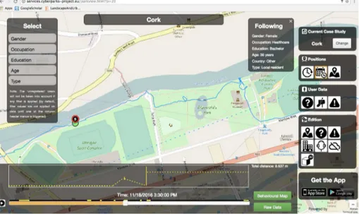 Figure 4.14: The map from the platform of Digital Tool Way CyberParks