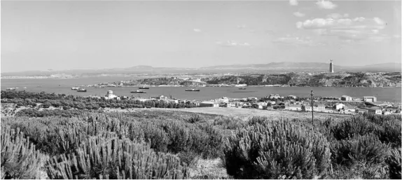 Fig. 22 | Vista  para a Margem  Sul do Tejo, a  partir de  Monsanto em  1962.   Fonte: AML NF  (site) 
