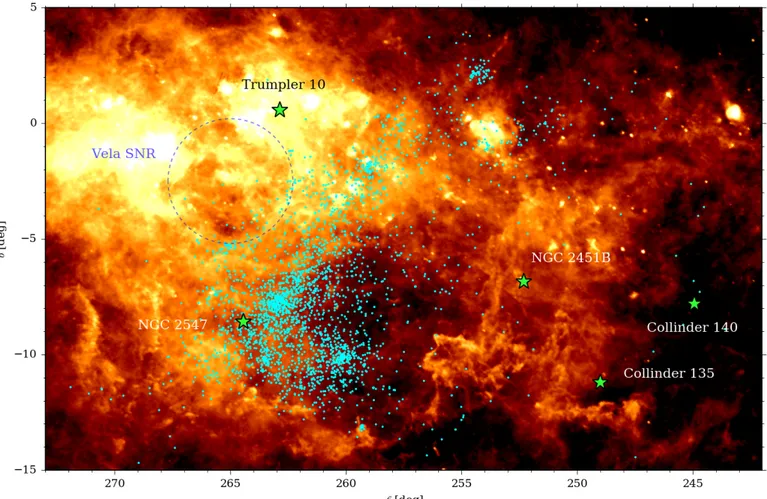 Fig. 8. 60 µm map from the Improved Reprocessing of the IRAS Survey (IRIS, Miville-Deschênes &amp; Lagache 2005 ), in Galactic coordinates