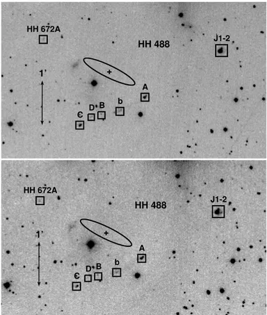 Fig. 6. IRAS 02236+7224: CAHA image of the field in the off-line filter. Another IRAS source (IRAS 02238+7222) lies inside the field mapped