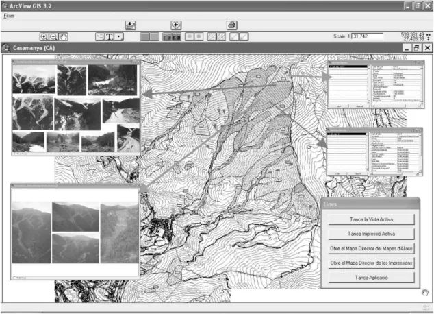 Figura 3. Ejemplo de mapa de inventario, incluido en el Catastro Digital de Aludes de Andorra