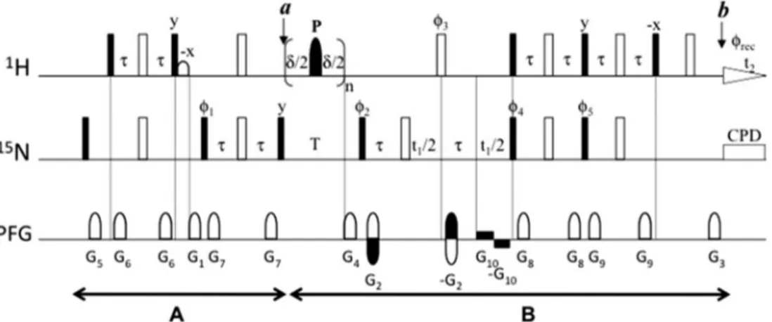 Fig. 1 Pulse program for measuring 15 N R