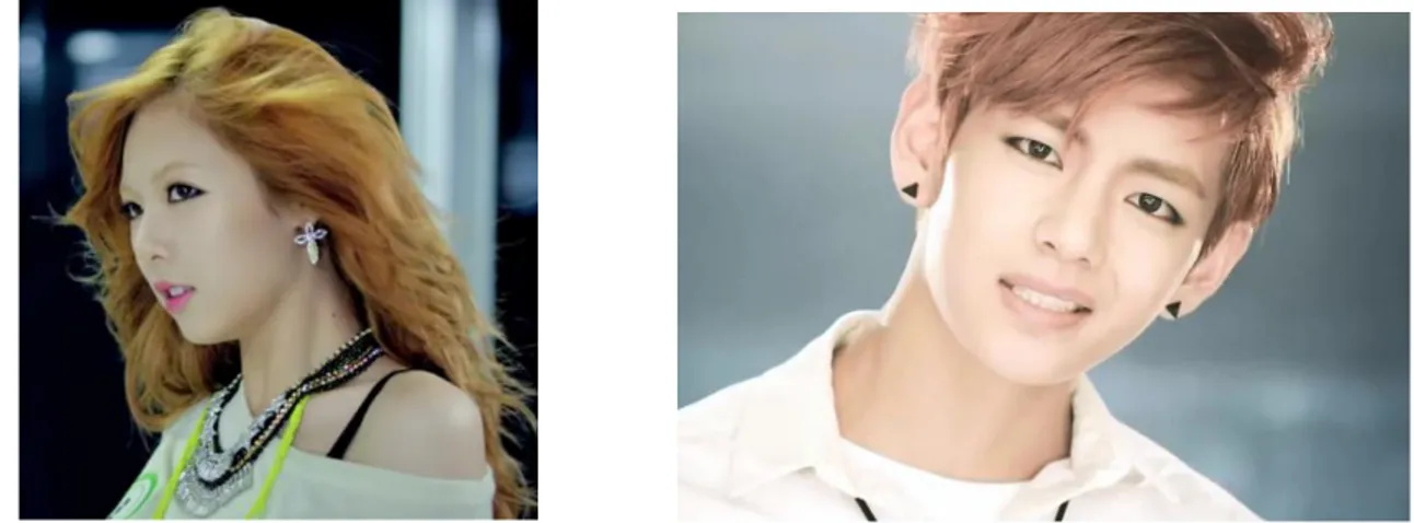 Figure 14 HYUNA's makeup and hair stylism in 'Gagnam Style' 