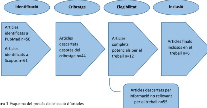 Figura 1 Esquema del procés de selecció d’articles 