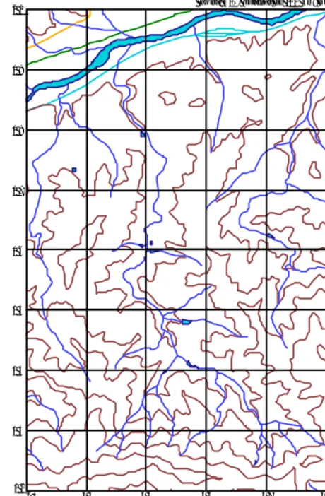Fig. 3: Base cartogràfica per la corologia amb l’altimetria i la planimetria. 
