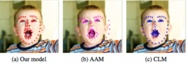 Figura 6: Comparaci´ o del model Face detection, pose estimation, and landmark localization in the wild amb AAM i CLM.