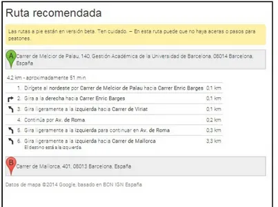 Fig. 27. Las indicaciones a pie resultan suficientemente específicas.