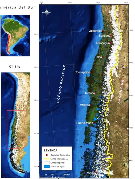 Figura 2. Mapa de localización del área de estudio. (Fuente: Elaboración propia sobre imagen base ArcGis)