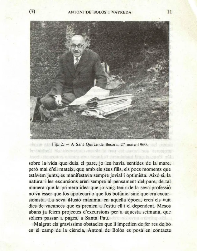Fig. 2. — A Sant Quirze de Besora, 27 marc 1960. 