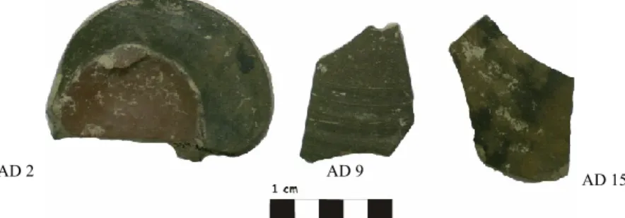 Fig. 1.3.1 Esempi di frammenti provenienti da Adrano. 