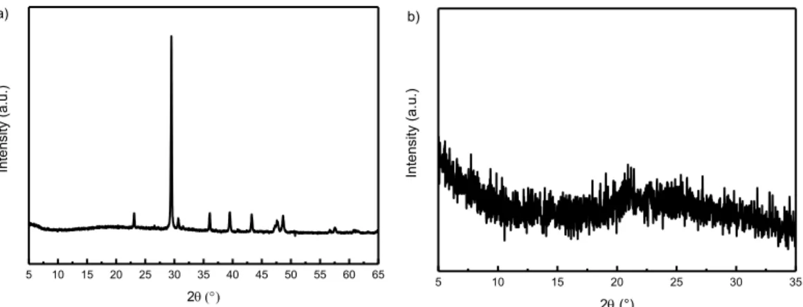 Figure 1.6 - X-ray diffraction patterns acquired on (a) randomly oriented powders and (b) on insoluble residue of  bulk rock oriented slides 