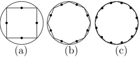 Figure 3.5: The worst cases in the first three iterations of algorithm in Fig.3.4.