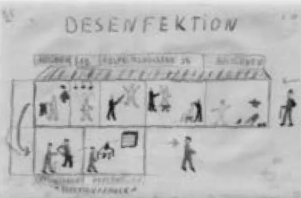 Figure 2.   Disinfection and tattooing of deportees