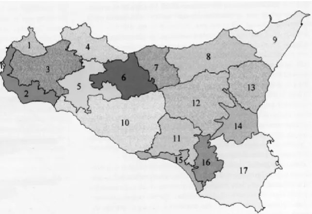 Figura 3: Articolazione del paesaggio regionale in Piani d’ Ambito 