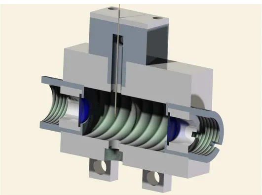 Figure  3.1  Cutaway  drawing  of  the  ablation  chamber  used  for  the  ablation of the silver wire in water flow