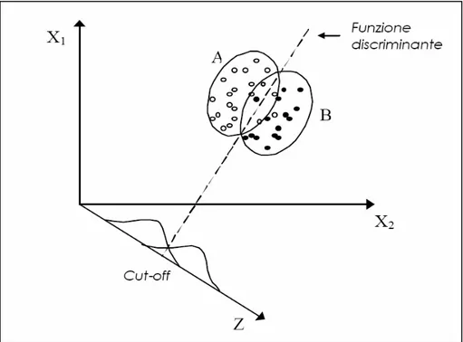 Figura 1 – Sintesi grafica dell’analisi discriminante lineare 4