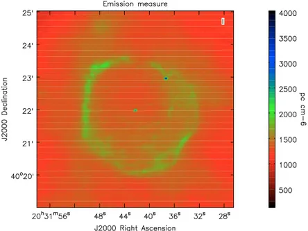 Figure 2.10: Emission measure map from the combined EVLA and GBT 5 GHz data.