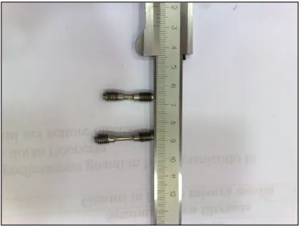 Figura C.2 - Provini per test ad elevata velocità di deformazione in tensione su Hopkinson Bar  