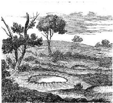 Fig  2.8:  Field  of  sand  volcanoes  and  craters  due  to  the  1783  earthquake 