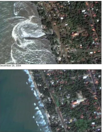 Fig. 2.11: Waves from the Indian Ocean tsunami of 2004 swirl back out to sea after 